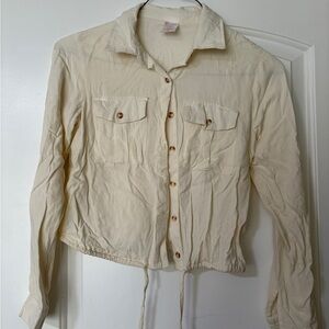 No Boundaries Off-White Utility Jacket